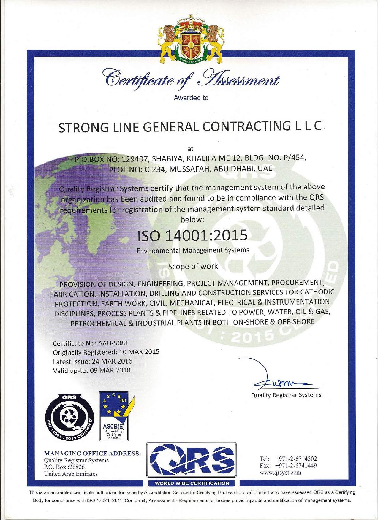 QHSE & Certificates